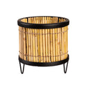 Metal and Bamboo Nested Planter, Set