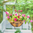 Hanging Metal Planter with Coco Liner, Birds