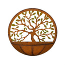 Round Metal Wall Planter with Icon, Tree of Life