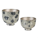 Season to Sparkle Planters, Mosaic Glass Bowl Planters, Nested Set of 2