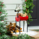 Joyful Traditions Planter, Metal Planter, Red Reindeer