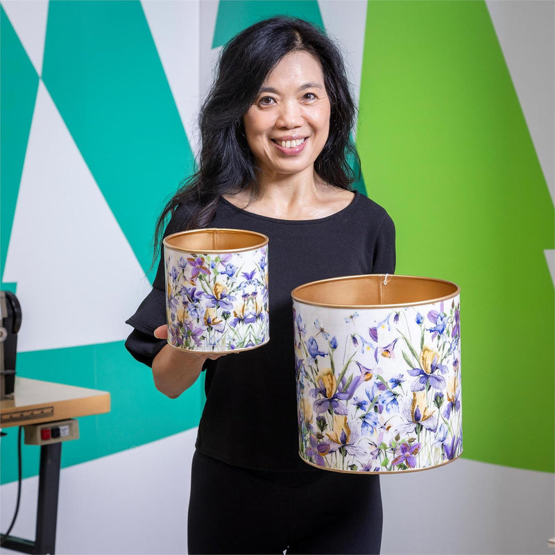 Golden Lilac Metal Planters, Set of 3