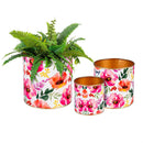 Pastels of Nature Metal Planters, Set of 3