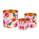 Pastels of Nature Metal Planters, Set of 3