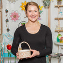 6" Ceramic Easter Basket Table Decor