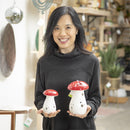 LED Ceramic Mushroom Table Décor, Set of 2