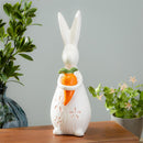 Bunny Blooms Table Decor Ceramic Bunny with Carrot, 12.5"H