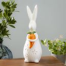Bunny Blooms Table Decor Ceramic Bunny with Carrot, 12.5"H
