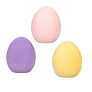 Bunny Blooms Table Decor Ceramic Flocked Egg, 3"H, Asst of 3, CDU