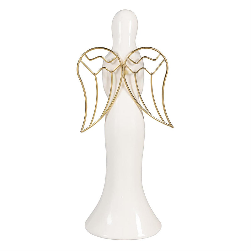 Nativity Table Décor Angel with Heart Ceramic Set