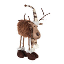 21" Standing Fabric Moose with Hat and Scarf Tabletop Décor