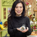 Pollinator Garden Decorative Bird Glass Table Decor