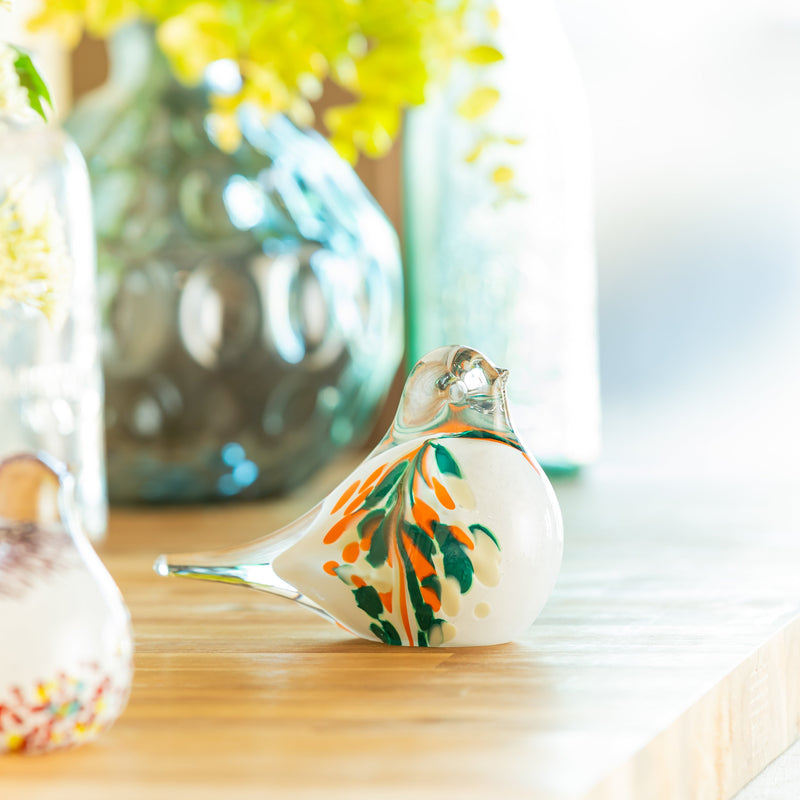 Pollinator Garden Decorative Bird Glass Table Decor