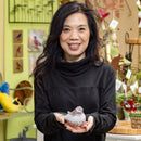 Pollinator Garden Decorative Bird Glass Table Decor