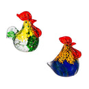 Rooster Glass Table Decor, Asst, 4"H