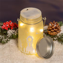 5.5" LED Glass Mason Jar with Holiday Scene in 9 Piece CDU