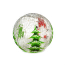 5" LED Hand Painted Crackled Glass Globe, Gnome
