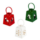 5" LED Lantern with Flickering Light Candle and Christmas Icon Cutout Table Decor, 3 Asst Designs