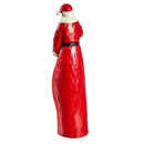 13" LED Resin Santa with Deer Scene Table Décor