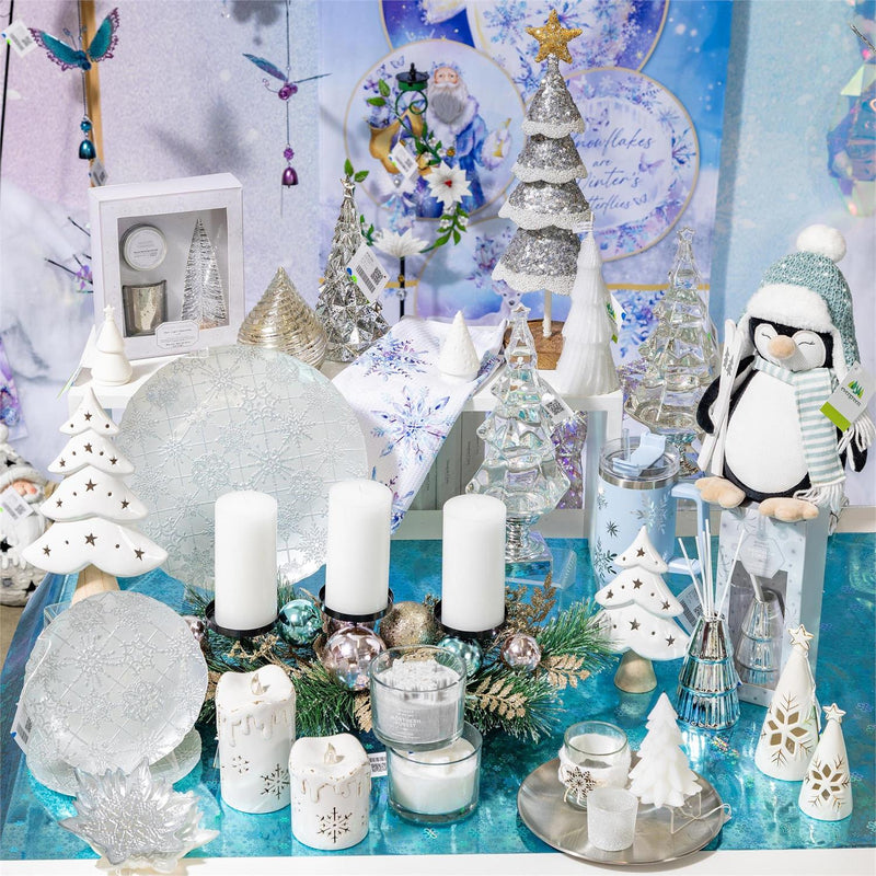 Season to Sparkle LED Table Decor Glass Teardrop, Set of 2