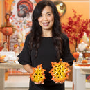 LED Ceramic Leaf Tabletop Decor Set,8tal123