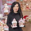 7.75" LED Gingerbread House Table Decor