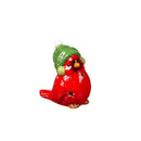 LED Ceramic Winter Cardinal with Star Cut-out Table Decor