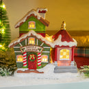8.5" LED Resin Santa's Workshop Table Decor,8tal155