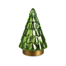 Shades of Emerald LED Table Decor Glass Tree, 6.5", Asst of 3, CDU