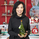 11.5" LED Color Changing Tree with Star Water Lantern