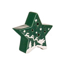 6.25" LED Ceramic Star with Santa in Sleigh Table Decor,8tal223