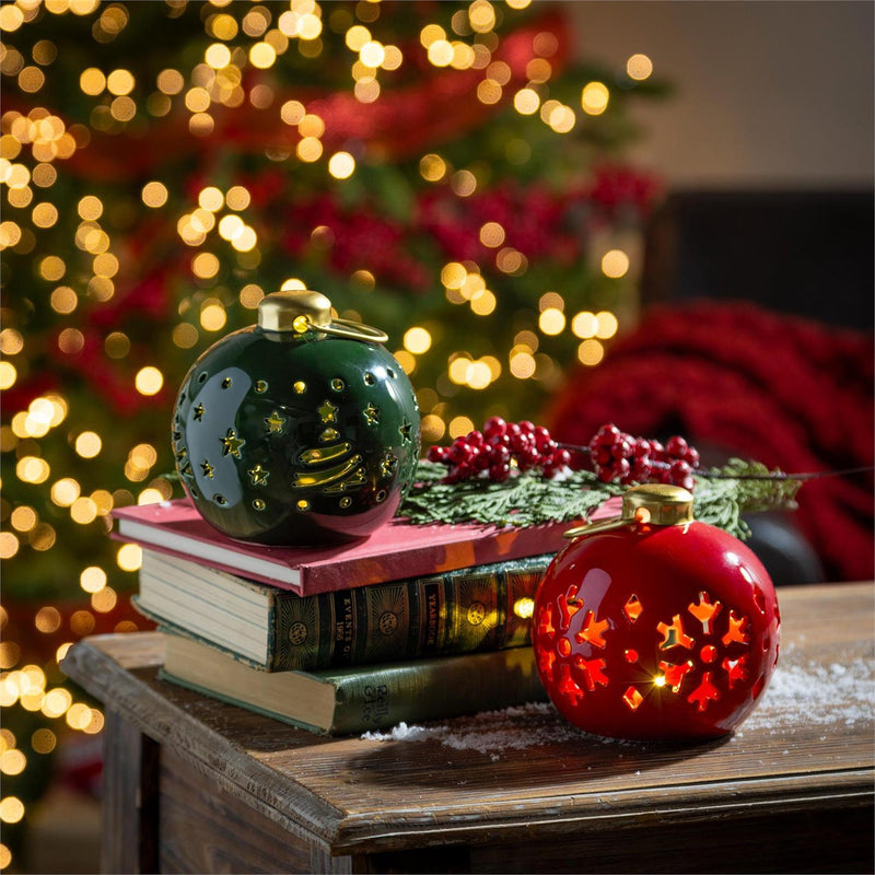 4.25" LED Ceramic Ornament Shaped Table Decor