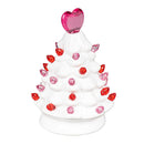 Valentine's Day LED Table Decor Ceramic Heart Tree, 4.65", CDU