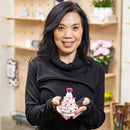 Valentine's Day LED Table Decor Ceramic Heart Tree, 4.65", CDU