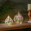 Lavender LED Glass Table decor Set