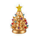 Heartfelt Cheer LED Table Decor Ceramic Metallic Christmas Tree, 5.5"H, CDU