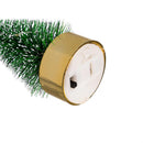Shades of Emerald LED Table Decor Christmas Tree Bottle Brush Plastic, CDU, 5"H