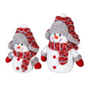 Heartfelt Cheer LED Table Decor Fabric and Plastic Snowman, Set of 2