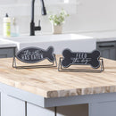 11.25" Long Reversible Metal Tabletop Sign, 2 Asst., Dog/Cat
