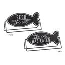 11.25" Long Reversible Metal Tabletop Sign, 2 Asst., Dog/Cat