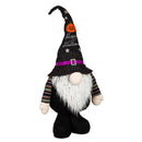 LED Color Changing Plush Halloween Gnome with Witch Hat Décor