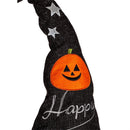 LED Color Changing Plush Halloween Gnome with Witch Hat Décor