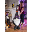 LED Color Changing Plush Halloween Gnome with Witch Hat Décor