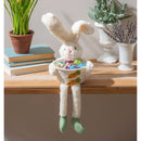 Fabric Bunny with Bowl Table Decor,8tan298