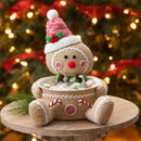 11" Fabric Gingerbread Man Bowl