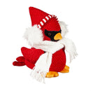 9.5" Fabric Cardinal with Ear Muffs and Scarf Table Décor