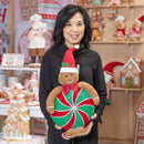 20" Fabric Peppermint Gingerbread Man Table Decor,8tan478