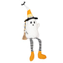 Ghost Witch with Dangling Legs Fabric Table Decor, Asst