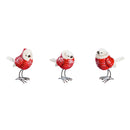 Resin Snowbird with Red Coat Tabletop Decor, 3 Asst,8tar436