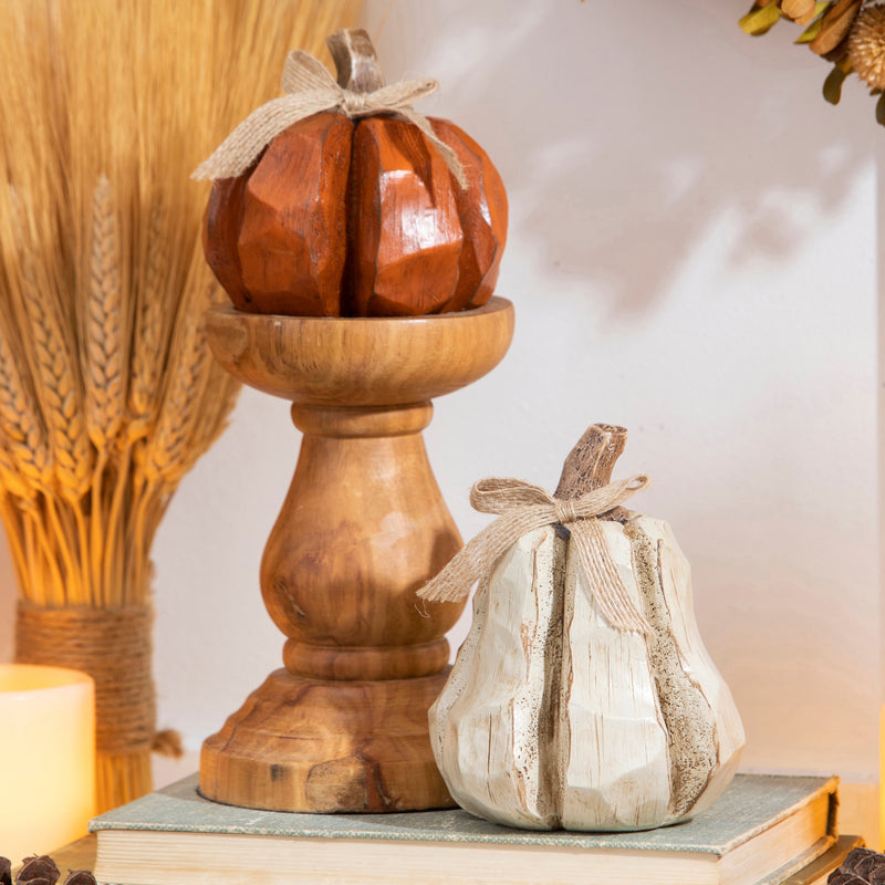 Resin Pumpkin Table Decor, Set of 2,8tar531